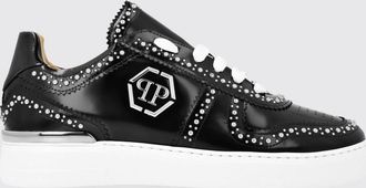 Philipp Plein Sneakers low-top in pelle spazzolata con monogramma ricamato