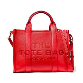 Marc Jacobs De Leren Medium Tote Bag - Dames - Tassen - Rood - Maat: ONE Size Leer