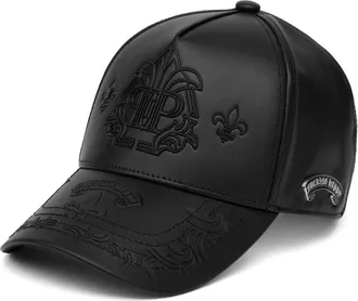 Philipp Plein Gothic Plein cap - unisex - Calf Leather - One Size - Black