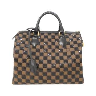 Louis Vuitton Pre-owned Damier Paillette Boston Bag - Dames - Pre-owned - Bruin - Maat: ONE Size