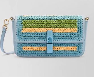 Furla iride small crossbody bag woven texture