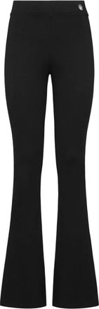 Philipp Plein High-Waist Leggings - Dames - Wijde Broeken - Zwart - S - Polyester - Broeken