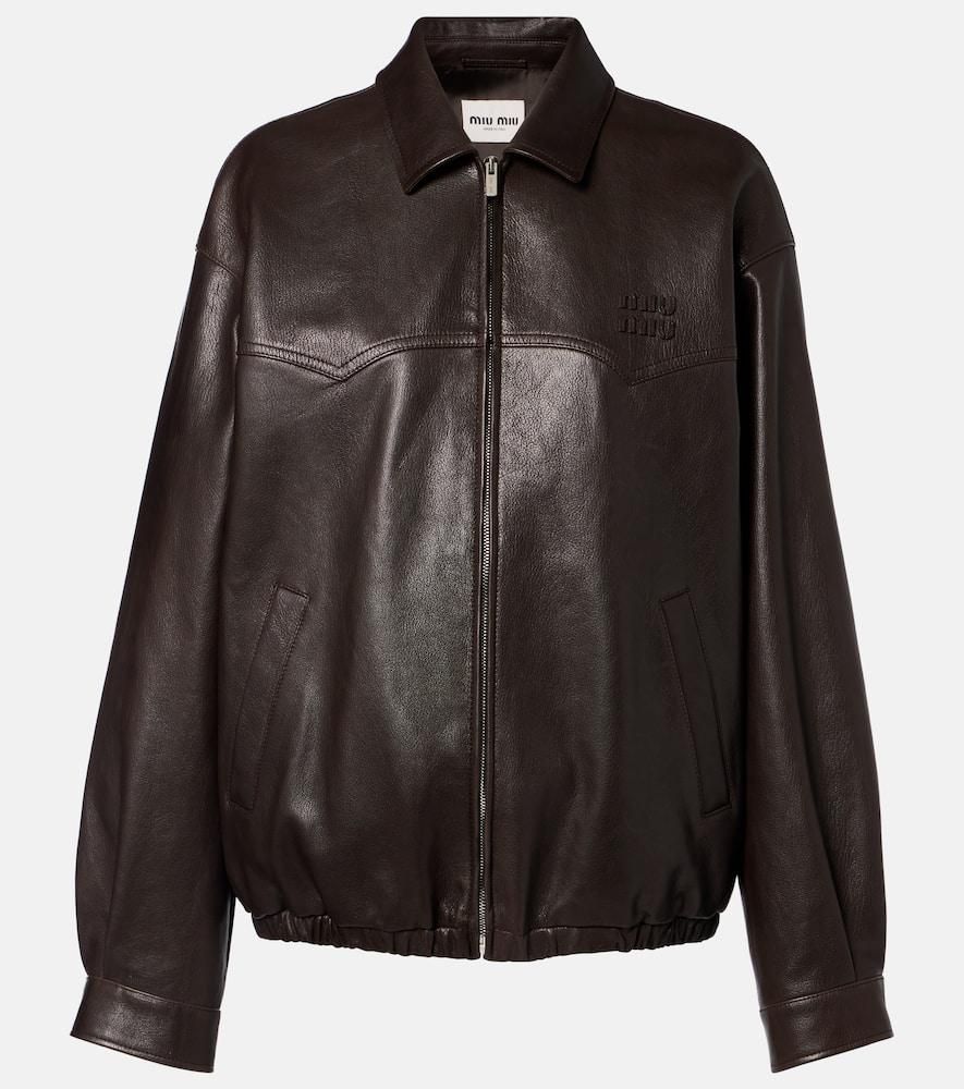 ジャケット・アウター archive Mens miumiu leather jacket riri jacket Mens leather ジャケット・アウター miumiu archive riri