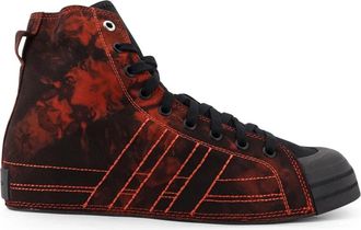 Yohji Yamamoto Zwarte High-Top Sneakers met Zijstrepen - Heren - Sneakers - Veelkleurig - 41 1/2 EU - Schoenen