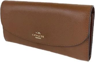 Coach Pre-owned Wallets, female, Brown, Size: ONE SIZE Pre-owned Leather Wallet