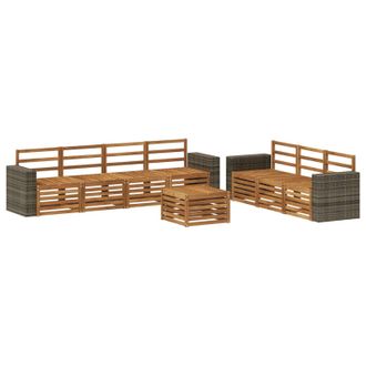 vidaXL Juegos De Sof&aacute;s 8 Pcs Madera De Acacia S&oacute;lida Vidaxl