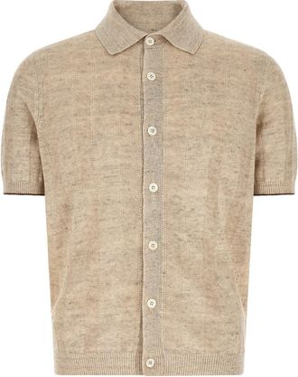 Brunello Cucinelli Beige Operated ribbed shirt