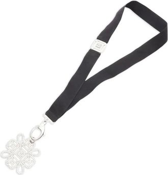 Chanel Collana con fiore di strass 1986-1988 - Nero