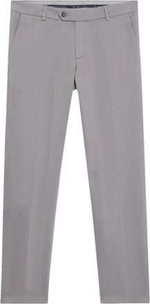 Brooks Brothers Slim Fit Katoenen Chinos - Heren - Chinos - Grijs - W34 - Katoen - Broeken