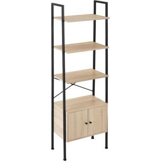 TecTake Mensola stile industriale 575x34x173 cm legno chiaro