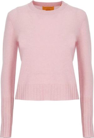 Guest In Residence Shrunken Crewneck Trui - Dames - Cashmere truien - Roze - S - Kasjmier - Truien & Vesten