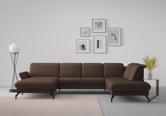 Sit&more Wohnlandschaft »Fashion U-Form« wahlweise mit Kopfteilverstellung, Vorziehsitz, motorisch, Metallfüsse