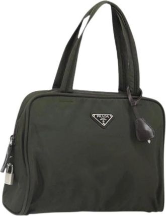Prada Pre-owned Vintage Handtas - Dames - Vintage Handtas - Groen - ONE Size - Nylon - Vintage