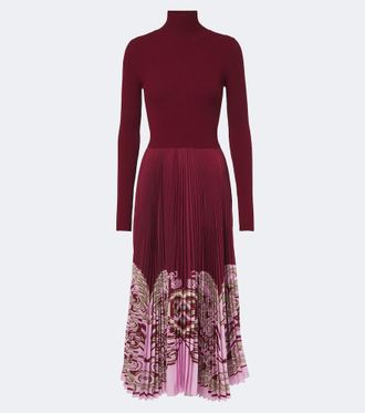La DoubleJ Kells pleated turtleneck maxi dress