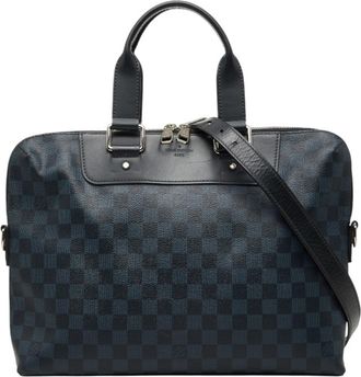 Louis Vuitton Black Navy Pvc Leather Handbag Shoulder Bag (Pre-Owned)