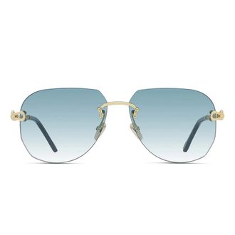 Fred Perry Sunglasses Fg4011 Un 30 Z Manille Cable Gold/Light Blue Unisex