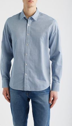 James Campbell Coronas Regular Fit Cotton Button-Up Shirt in Blue at Nordstrom, Size Xx-Large