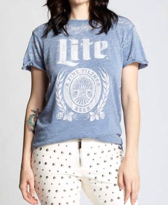 Recycled Karma Miller Lite Vintage Tee In Vintage Blue