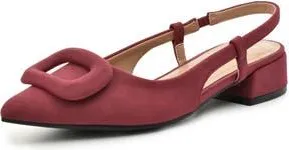 Nicole Miller Frame Slingback Pump in Burgundy Nubuck at Nordstrom Rack, Size 7.5