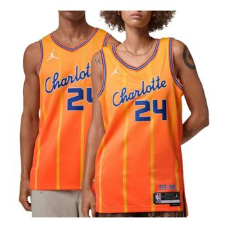 Nike NBA Brandon Miller Charlotte Hornets City Edition Swingman Jersey Brilliant Orange HM5975-820