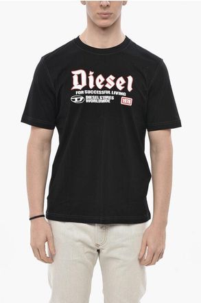 Diesel Plain Crew Neck T-Shirt T-ADJUST-K1 With Flocked Print size Xxl