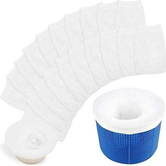 OEM Calcetines Para Skimmer De Piscina, Paquete De 20 Calcetines Para Skimmer De Piscina, Filtro Para Skimmer De Piscina, Prefiltro El&aacute;stico De Nailon, Ca