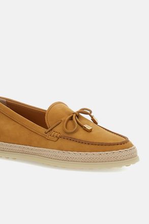 Tod's Mocassino In Pelle E Rafia