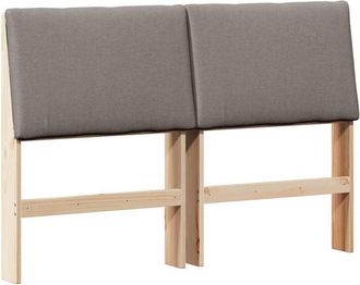 vidaXL Upholstered Headboard Taupe 160 cm Solid Pine Wood vidaXL