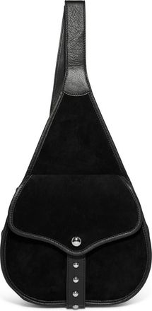 Aim&eacute;e Great Escape Leather Sling Bag in Black Suede at Nordstrom