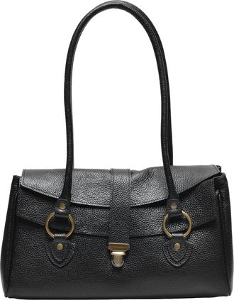 Isabella Rhea Zwart Rundleer Tas