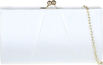 Girly HandBags Womens Ball Clasp Clutch Bag White