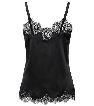 Dolce & Gabbana Camisole in raso di seta con pizzo