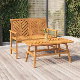 vidaXL Juego De Muebles De Jard&iacute;n 2 Piezas Madera Maciza Acacia Vidaxl
