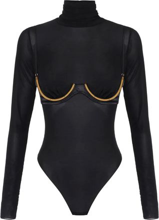 Elisabetta Franchi Body a maniche lunghe - Nero