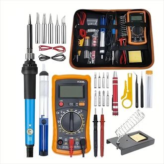 OEM Soldador Con Pantalla Digital, Temperatura Ajustable, Bolsa De Herramientas Para Soldador, Kit De Soldadura De Retoque, Herramienta De Reparaci&oacute;n, Mul