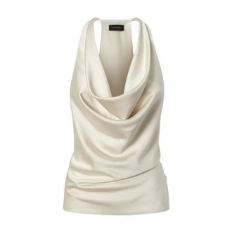 Andamane Dames, Tops, Wit, Maat: M Satijn
