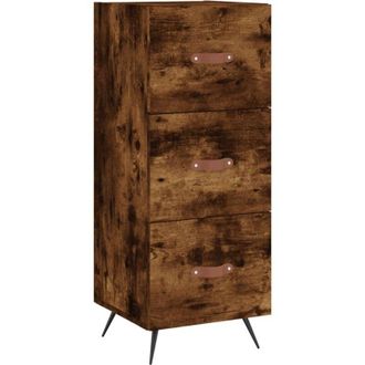 vidaXL Sideboard Smoked Oak 34.5x34x90 cm Engineered Wood Vidaxl