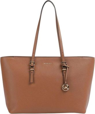 Michael Kors Quinn Grote Tote van Gekorreld Leer - Dames - Shoppers - Bruin - ONE Size - Leer - Tassen