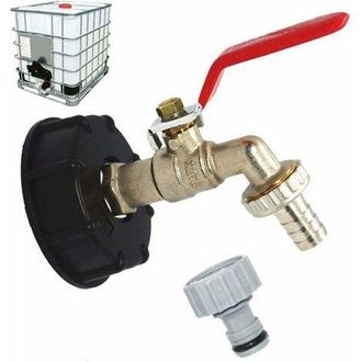 OEM Rubinetto Per Serbatoio Ulisem 1000l S60x6 Con Connettore Per Rubinetto Ibc E Raccordo Per Tubo Flessibile Da 1/2, Adattatore Per Serbatoio Di Scarico