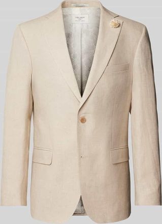 Carl Gross Carl Gross Regular Fit Anzugsakko aus hochwertigem Leinen-Mix Modell TANNON in Beige, Größe 52