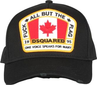 Dsquared2 Baseball Cap - Heren - Petten - Zwart - ONE Size - Katoen - Accessoires