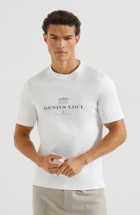 Brunello Cucinelli T-shirt with print in White at Nordstrom, Size Xxx-Large Eu