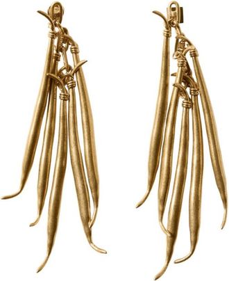 Jacquemus Golden Haricos Dangler Earrings