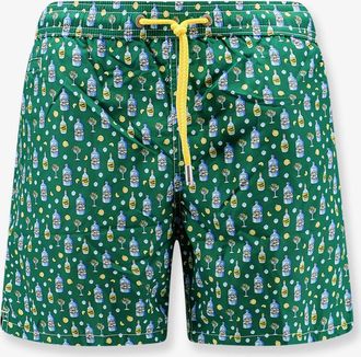 MC2 Saint Barth Nylon swim trunks with all-over Tonic Water print - MC2 SAINT BARTH - gender_Man