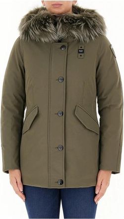 Blauer Hoodie met Array Design - Heren - Winterjassen - Groen - L - Jassen