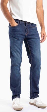 Weird Fish Eddie Straight Leg Denim Jeans in Dark Denim at Nordstrom, Size 30