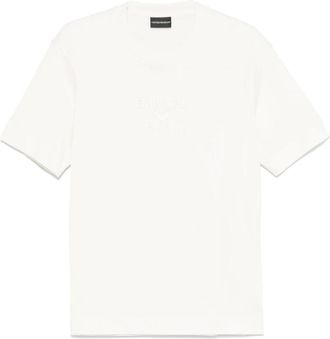 Emporio Armani Tops, Heren, Wit, S, Witte T-shirts en Polos Crew Neck