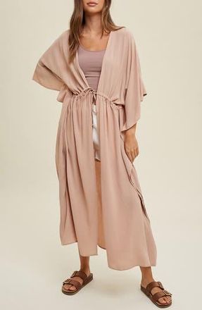 Wishlist Tie Oversize Duster in Mauve at Nordstrom Rack, Size Medium