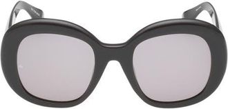 Rag & Bone 52mm Round Sunglasses in Shiny Fudge /Fudge Lenses at Nordstrom