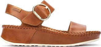 Pikolinos PALMA Leather Wedge Sandals for Women IVORY Color